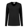 T-shirt Ledburg Ladies Long sleeve Black XS t/m 6XL 