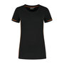 T-shirt Cal Ladies Black/Orange XS t/m XXL (Maat XS en XXL leverbaar medio mei)