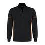 Zipsweater Collin Black/Orange S t/m 5XL (Maat 4XL en 5XL leverbaar medio mei)