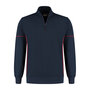 Zipsweater Collin Real Navy/Red S t/m 5XL (Maat 4XL en 5XL leverbaar medio mei)