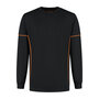 Sweater Chris Black/Orange S t/m 5XL (Maat 4XL en 5XL leverbaar medio mei)