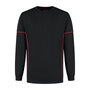 Sweater Chris Black/Red S t/m 5XL (Maat 4XL en 5XL leverbaar medio mei)