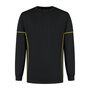 Sweater Chris Black/Yellow S t/m 5XL (Maat 4XL en 5XL leverbaar medio mei)