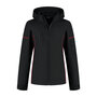 Softshell Jacket Curtis Ladies Black/Red XS t/m XXL (Maat XS en XXL leverbaar medio juni)
