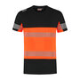 T-shirt Haris Black/Fluor Orange S t/m 5XL
