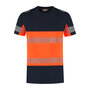 T-shirt Haris Real Navy/Fluor Orange S t/m 5XL