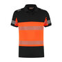 Poloshirt Heda Black/Fluor Orange S t/m 5XL