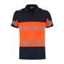 Poloshirt Heda Real Navy/Fluor Orange S t/m 5XL