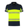 Poloshirt Heda Real Navy/Fluor Yellow S t/m 5XL