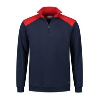 Zipsweater Tokyo Real Navy / Red  S  t/m  5XL 