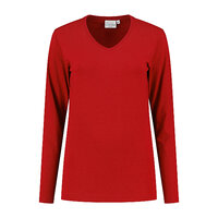 T-shirt Ledburg Ladies Long sleeve True Red XS t/m 6XL 