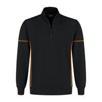 Zipsweater Collin Black/Orange S t/m 5XL 