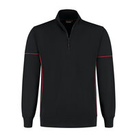 Zipsweater Collin Black/Red S t/m 5XL 