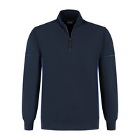 Zipsweater Collin Real Navy/Royal Blue S t/m 5XL