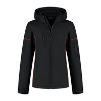 Softshell Jacket Curtis Ladies Black/Red XS t/m XXL 