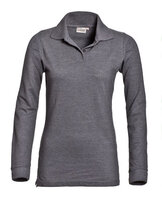 Poloshirt Matt Ladies Long Sleeve  Dark Grey   XS  t/m XXL