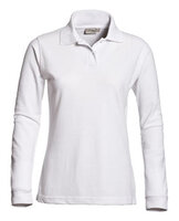 Poloshirt Matt Ladies Long Sleeve  White  XS  t/m  XXL