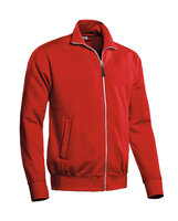 Full zip Sweatjack Onno Red  S  t/m  3XL (Maat S t/m XL niet leverbaar) (Uitlopende kleur)